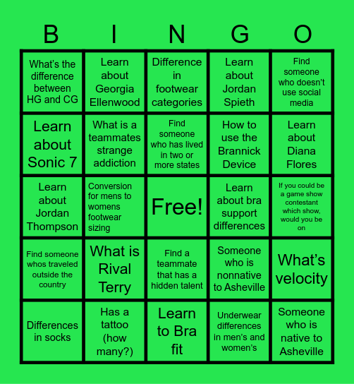 Shamrock Showdown Bingo Card