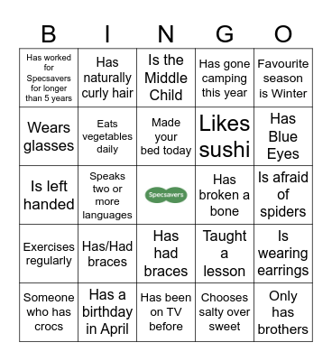 Get to Know You- SS Cranbourne Bingo Card