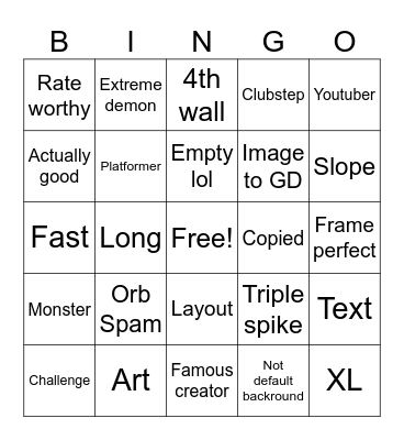 Recent Tab Bingo Card