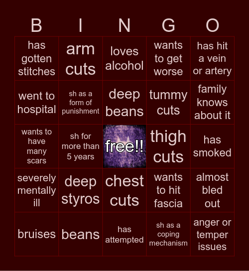 azrael's SH Bingo Card