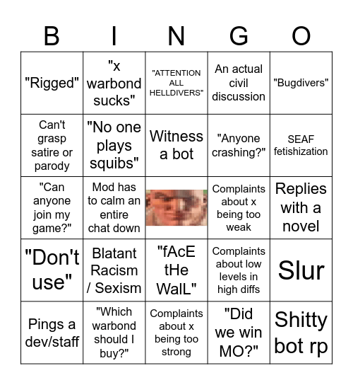 Gen Chat Bingo Card