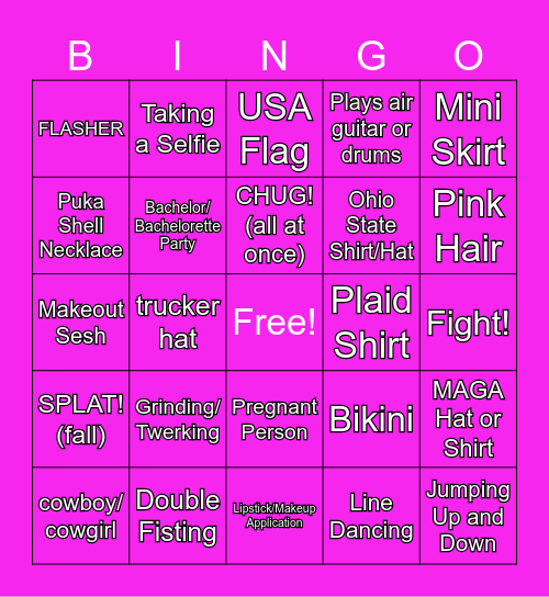 People Watchin' BIng-WOW w/Lacey & Jewalsh Bingo Card