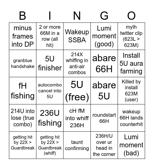 Vira clip farming checklist Bingo Card