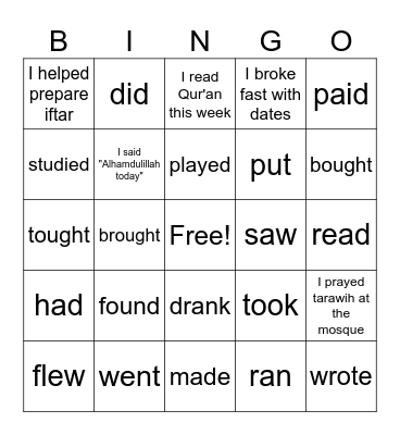 FUN BINGO Card