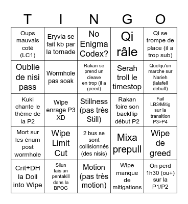 Bingo TEA Bingo Card