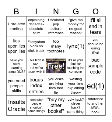 MWL Tech Book Bingo Card