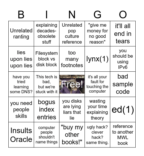 MWL Tech Book Bingo Card