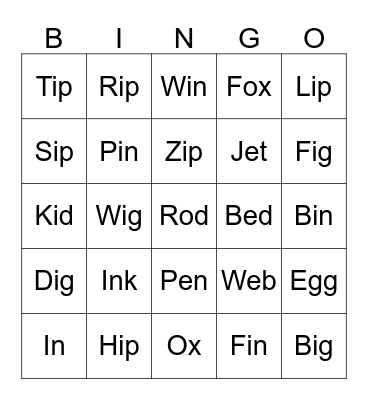Rookie Time! Bingo Card