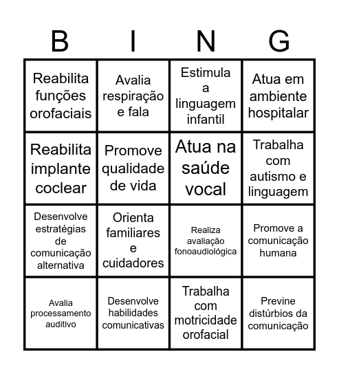 Bingo da Fono Bingo Card