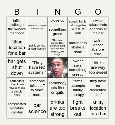 BAR RESCUE BINGO Card