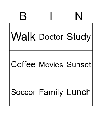 Bingo Card