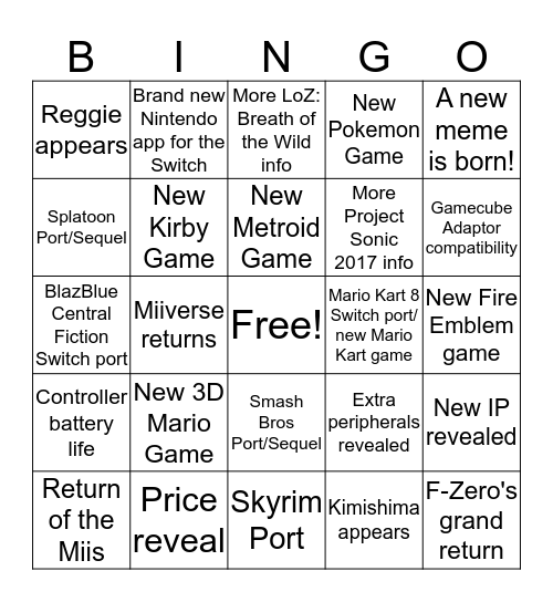 bingo for nintendo switch