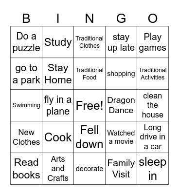 Tet Bingo! Bingo Card