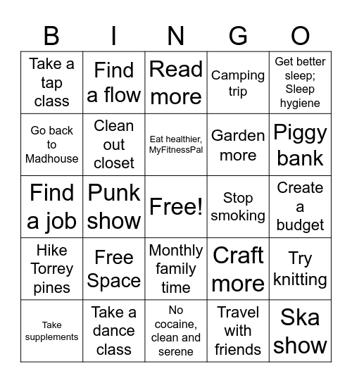 2026 Bingo Card