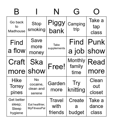 2026 Bingo Card