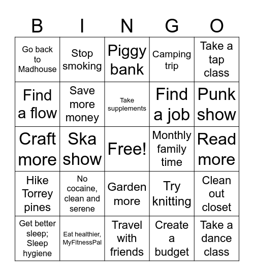 2026 Bingo Card