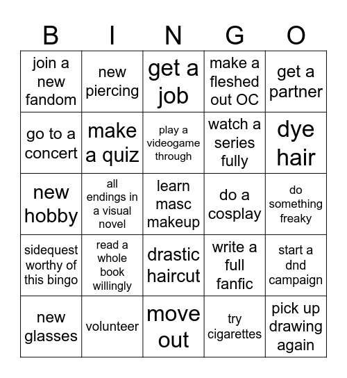 Bingo 2026 Bingo Card