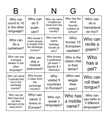 Bingo Card