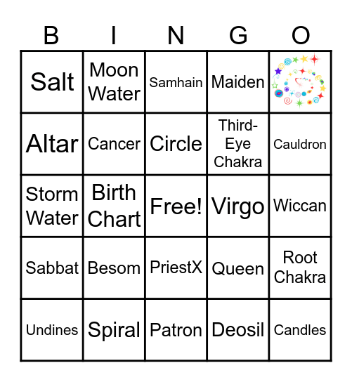 Witchy Bingo Card