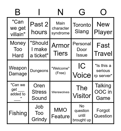 Keizaal Online Townhall Bingo Card