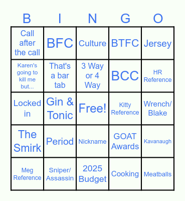 Jeff Bingo Card
