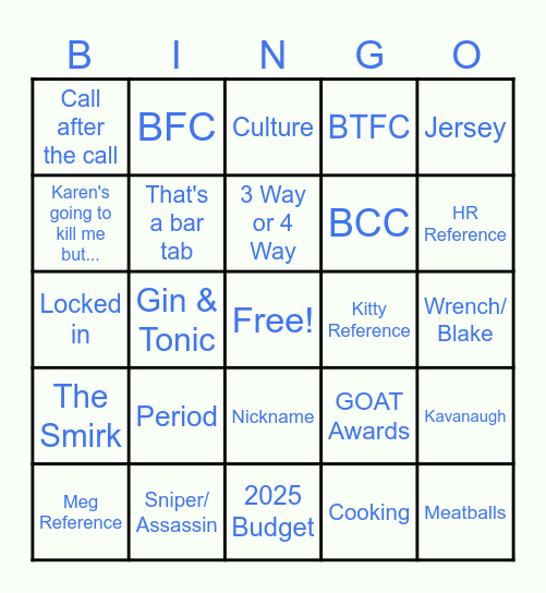 Jeff Bingo Card