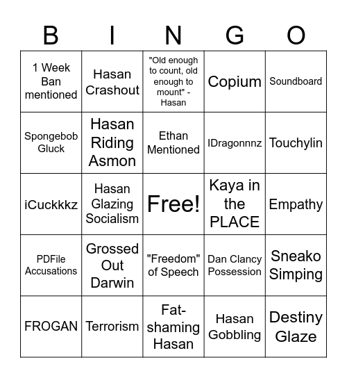 The LEGENDARY Bingo v2 Bingo Card