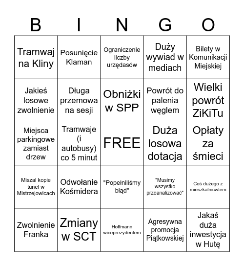 BINGO REFERENDALNE Bingo Card