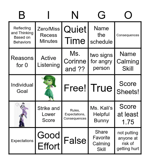 Day Treatment! :) Bingo Card