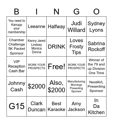 TRC 2026 Work Your Prospects Bingo Card