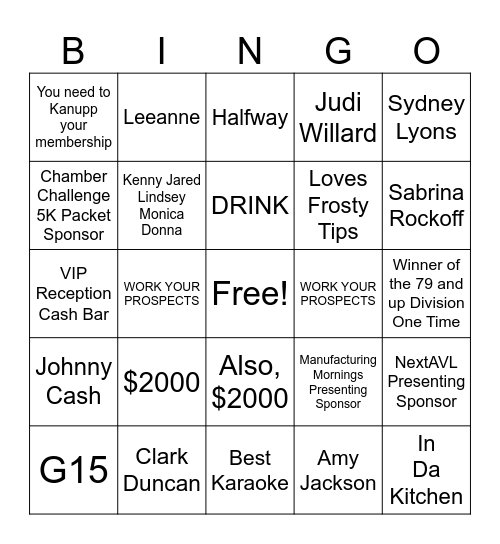 TRC 2026 Work Your Prospects Bingo Card
