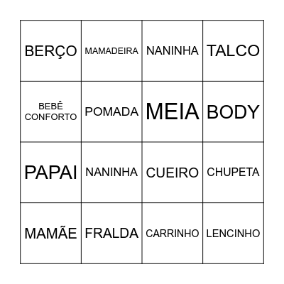 BABY BINGO Card