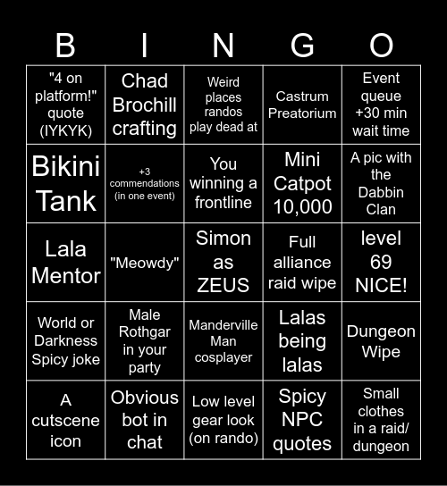 Rando Bingo Card