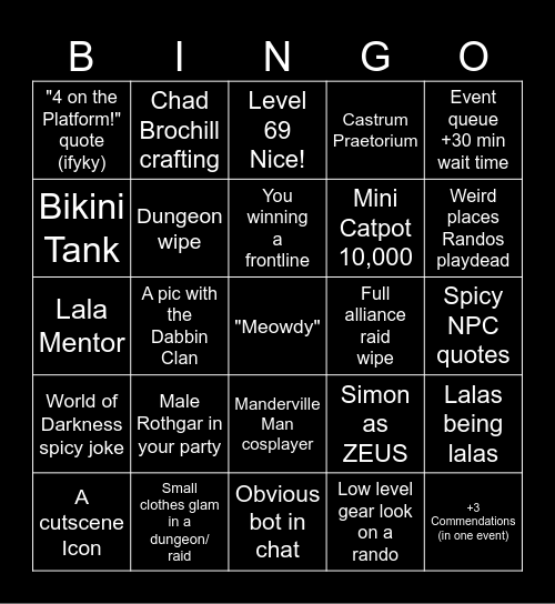 Rando Bingo Card