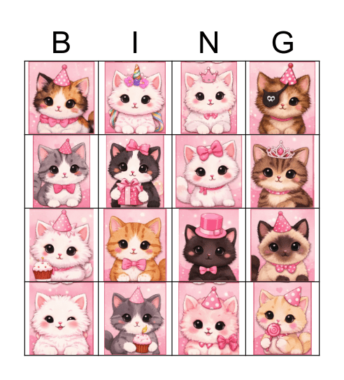 Szülinapi Bingó Bingo Card