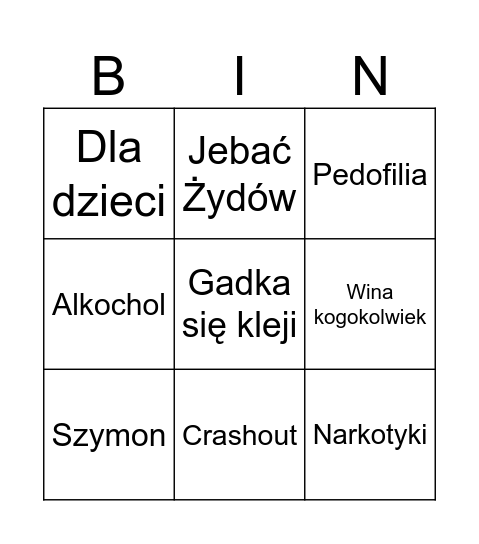Michał i Julek bingo Card