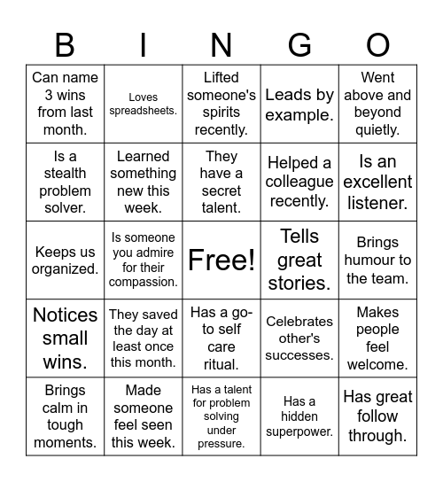 BBBS Bingo Card