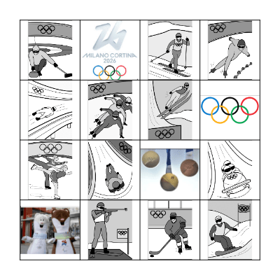 Winter Olympic Sports Bingo Card