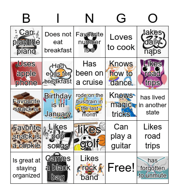 Get to know you Bingo! Bingo Card