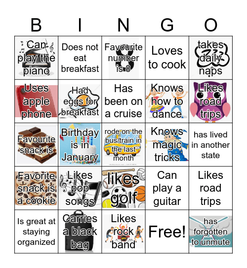 Get to know you Bingo! Bingo Card
