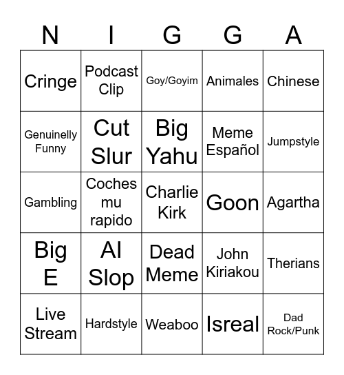 IG Reels Ultimate Bingo Card