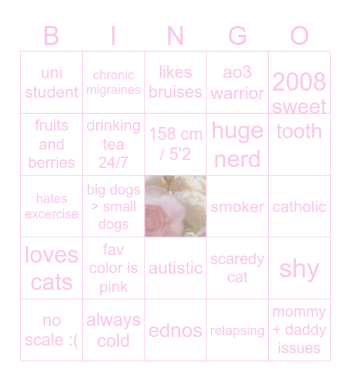 Evie's Bingo!! Bingo Card