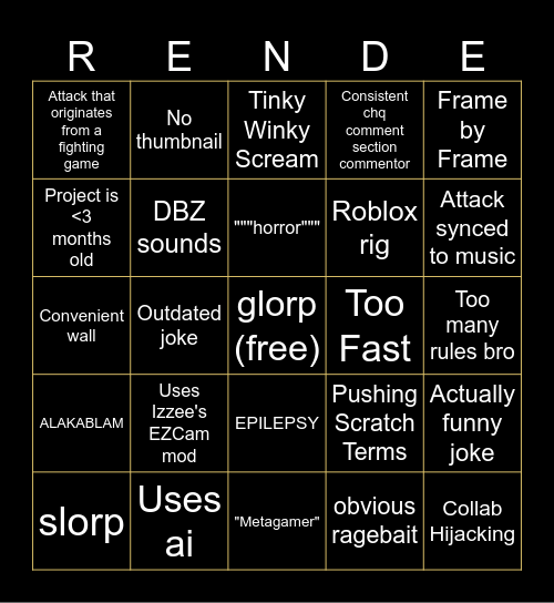 CHQ Bingo Mk-2 Bingo Card