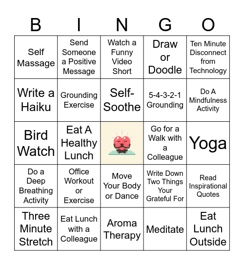 DAILY ACTS OF SELF-CARE Bingo Card