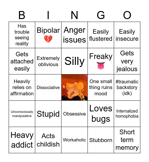 Liam Bingo Card