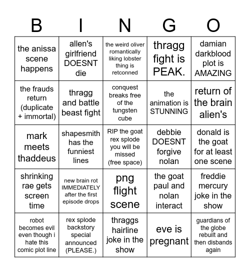 invincible s4 bingo Card