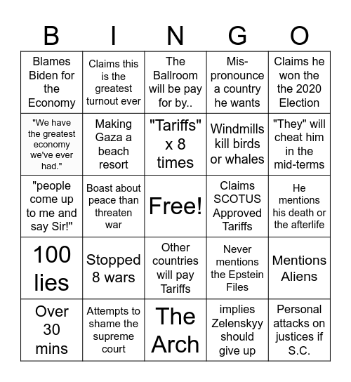 State of Pumpkin 2026 Bingo Card