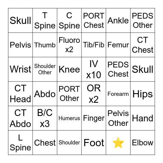 COMP BINGO Card