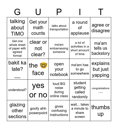 Bingo Card