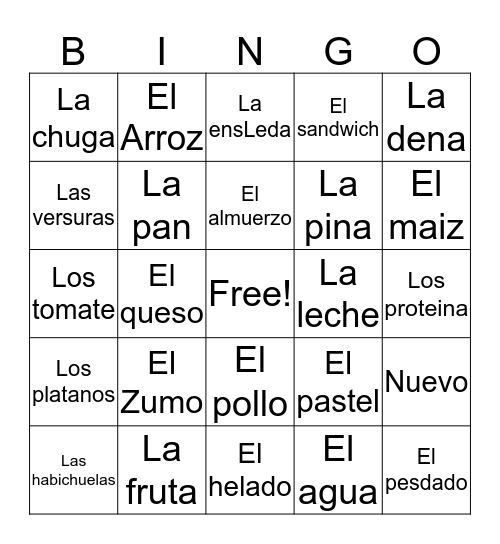 BINGO Card